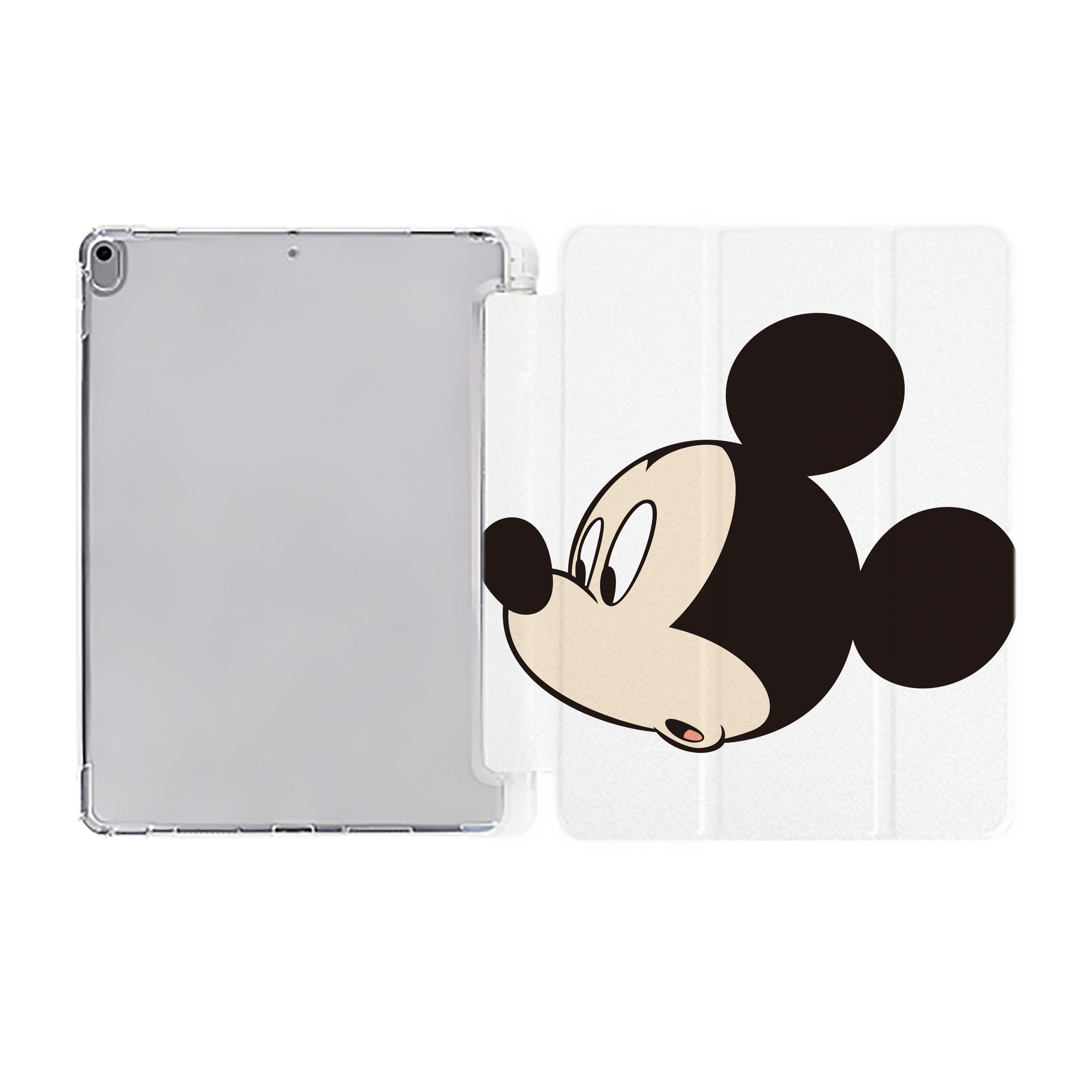 ミッキーマウス Mickey Mouse IPad ケース ペン収納付き 三つ折りスタンド PUレザー×シリコン 対応機種9.5/10.5/10.9インチ